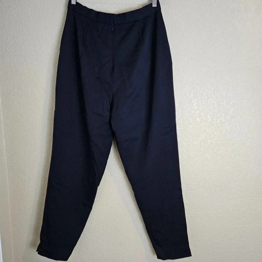 Classiques Entier Vintage Women’s Wool Pants 14 Navy Blue - Picture 3 of 5